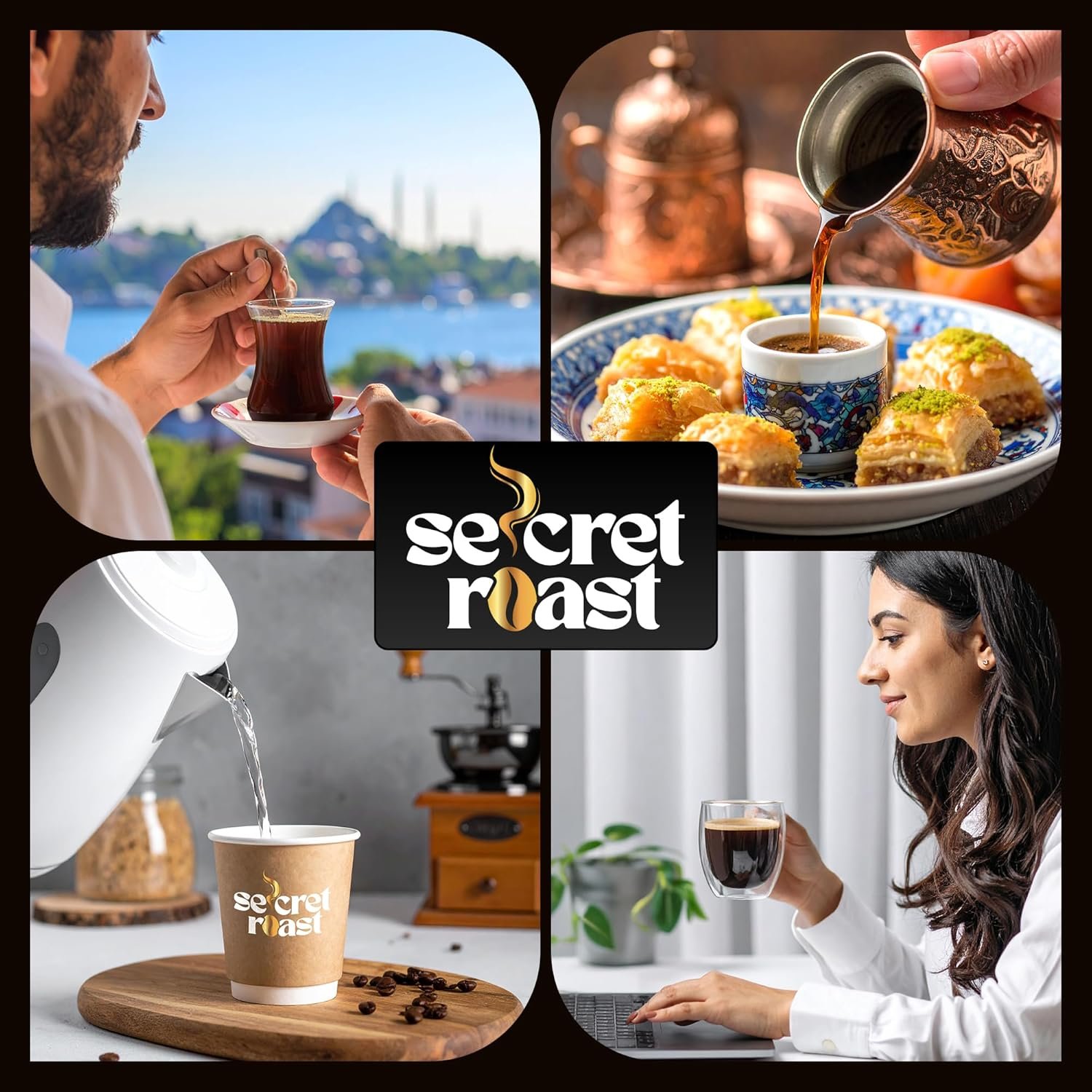 Enjoying Secret Roast Turkish Coffee — lifestyle moments